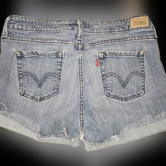 Levi's Blue Jean Shorts for Women - Picture 6 of 8
